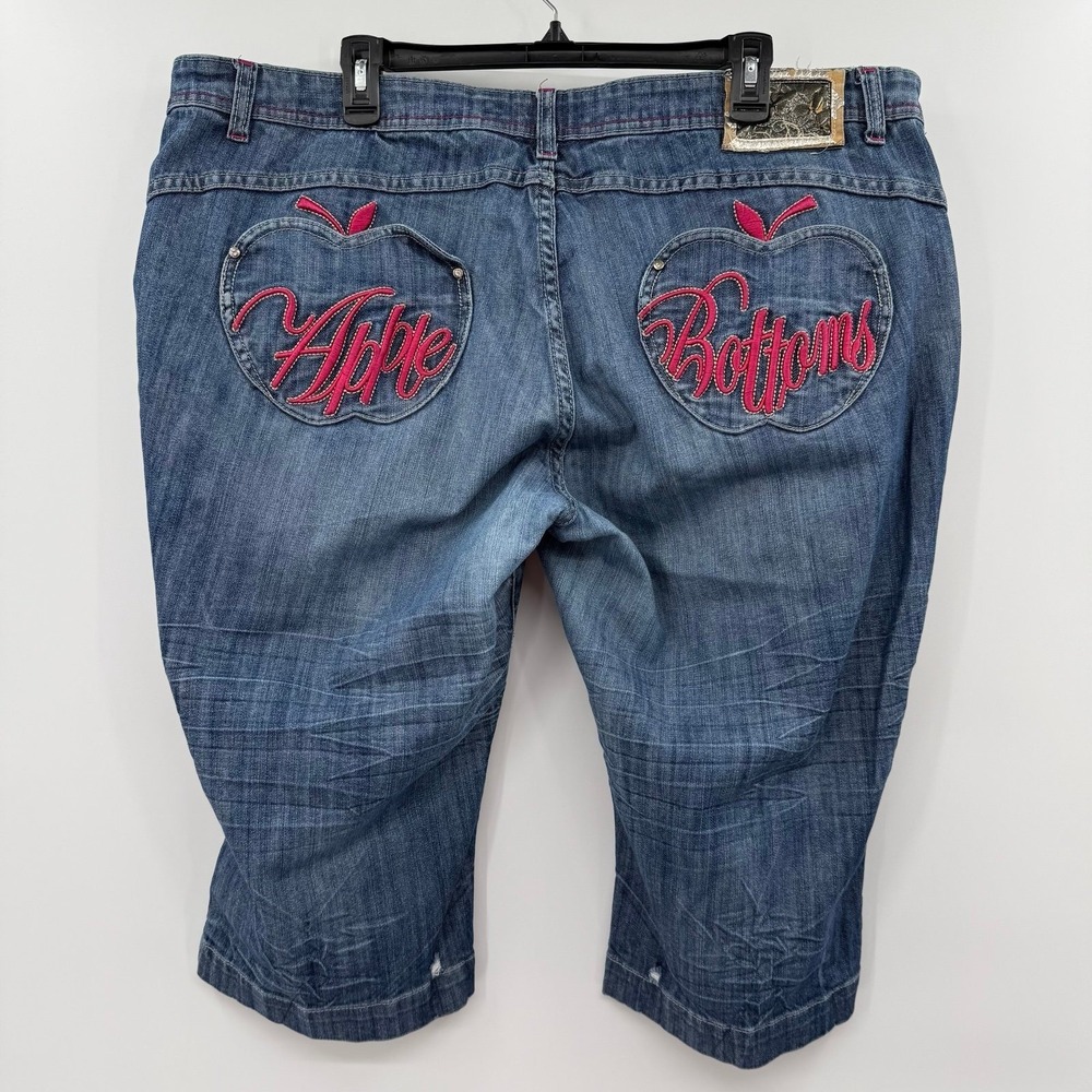 Apple Bottoms Jean Shorts Embroidered Vintage‎ Bermuda shorts size 21/23